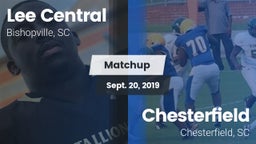 Matchup: Lee Central vs. Chesterfield  2019