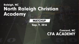 Matchup: North Raleigh Christ vs. CFA ACADEMY 2016