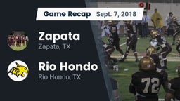 Recap: Zapata  vs. Rio Hondo  2018