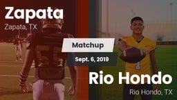 Matchup: Zapata vs. Rio Hondo  2019