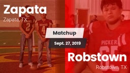 Matchup: Zapata vs. Robstown  2019