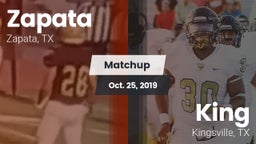 Matchup: Zapata vs. King  2019