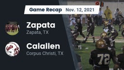 Recap: Zapata  vs. Calallen  2021