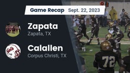 Recap: Zapata  vs. Calallen  2023