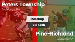 Matchup: Peters Township vs. Pine-Richland  2016