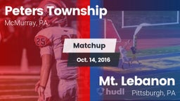 Matchup: Peters Township vs. Mt. Lebanon  2016