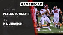 Recap: Peters Township  vs. Mt. Lebanon  2016