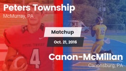 Matchup: Peters Township vs. Canon-McMillan  2016