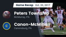 Recap: Peters Township  vs. Canon-McMillan  2017