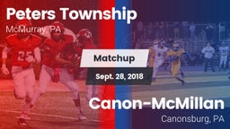 Matchup: Peters Township vs. Canon-McMillan  2018