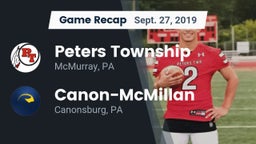 Recap: Peters Township  vs. Canon-McMillan  2019