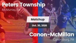 Matchup: Peters Township vs. Canon-McMillan  2020
