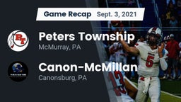 Recap: Peters Township  vs. Canon-McMillan  2021