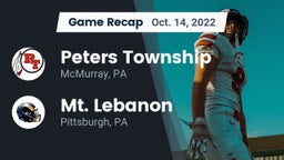 Recap: Peters Township  vs. Mt. Lebanon  2022