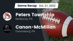 Recap: Peters Township  vs. Canon-McMillan  2022