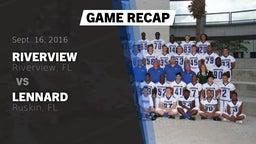 Recap: Riverview  vs. Lennard  2016