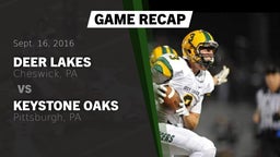 Recap: Deer Lakes  vs. Keystone Oaks  2016
