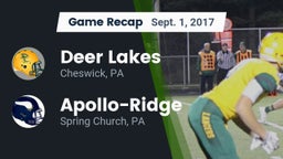 Recap: Deer Lakes  vs. Apollo-Ridge  2017