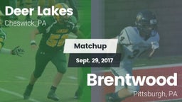 Matchup: Deer Lakes vs. Brentwood  2017