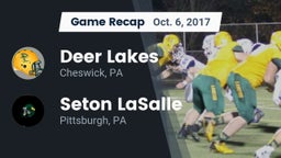 Recap: Deer Lakes  vs. Seton LaSalle  2017