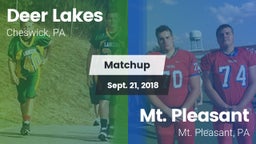 Matchup: Deer Lakes vs. Mt. Pleasant  2018