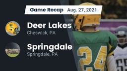 Recap: Deer Lakes  vs. Springdale  2021