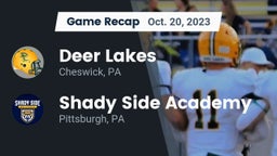 Recap: Deer Lakes  vs. Shady Side Academy 2023