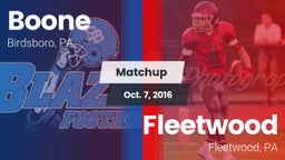 Matchup: Boone vs. Fleetwood  2016
