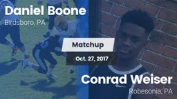 Matchup: Daniel Boone High vs. Conrad Weiser  2017