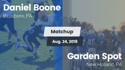 Matchup: Daniel Boone High vs. Garden Spot  2018