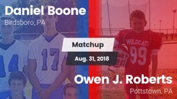 Matchup: Daniel Boone High vs. Owen J. Roberts  2018