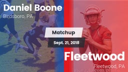 Matchup: Daniel Boone High vs. Fleetwood  2018