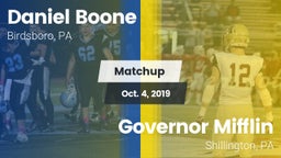 Matchup: Daniel Boone High vs. Governor Mifflin  2019