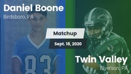 Matchup: Daniel Boone High vs. Twin Valley  2020