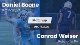 Matchup: Daniel Boone High vs. Conrad Weiser  2020