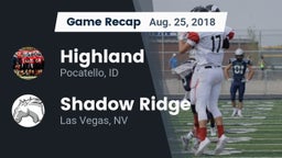 Recap: Highland  vs. Shadow Ridge  2018