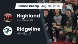 Recap: Highland  vs. Ridgeline  2018