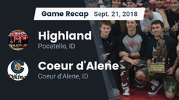 Recap: Highland  vs. Coeur d'Alene  2018