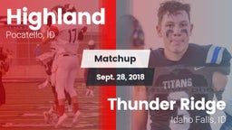 Matchup: Highland vs. Thunder Ridge  2018