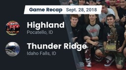 Recap: Highland  vs. Thunder Ridge  2018