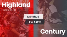 Matchup: Highland vs. Century  2018