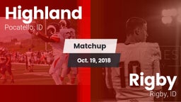 Matchup: Highland vs. Rigby  2018