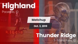 Matchup: Highland vs. Thunder Ridge  2019