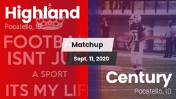 Matchup: Highland vs. Century  2020