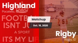 Matchup: Highland vs. Rigby  2020