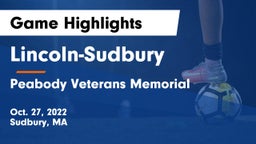 Lincoln-Sudbury  vs Peabody Veterans Memorial  Game Highlights - Oct. 27, 2022