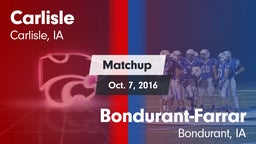 Matchup: Carlisle vs. Bondurant-Farrar  2016