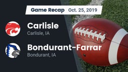 Recap: Carlisle  vs. Bondurant-Farrar  2019