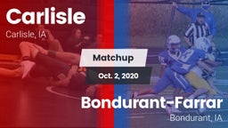 Matchup: Carlisle vs. Bondurant-Farrar  2020