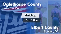 Matchup: Oglethorpe County vs. Elbert County  2016